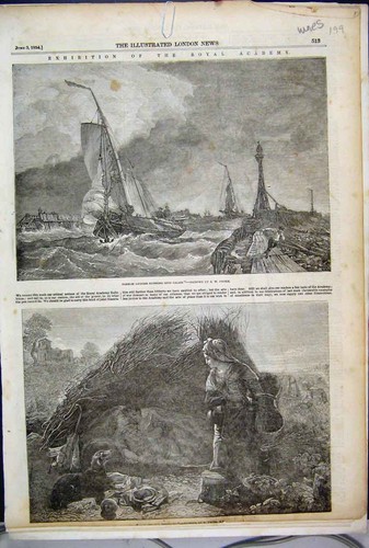 Old antique print 1854 - old,