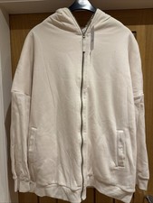 Longline cream hoodie  with