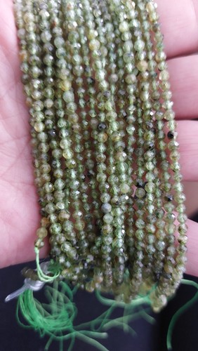 Natural peridot beads faceted - natural,