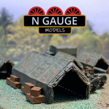 PAINTED -N Scale Gauge 1:148 - Military Canvas Tent (Large) (Army WW2 WW1 1:160)