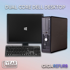FULL DELL DESKTOP TOWER Intel Dual Core PC + Windows 10 + Accessories + WiFi