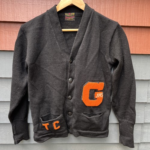 1950s varsity wool cardigan - 1950s,