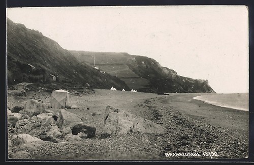 Branscombe beach postcard - branscombe,,