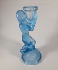 Vintage Art Deco Blue Glass