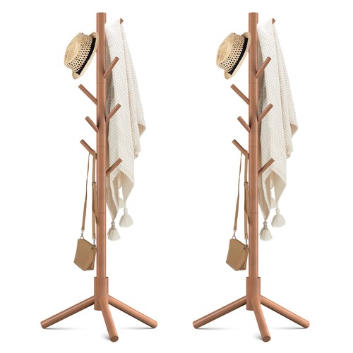 Wooden coat rack stand - rack, with