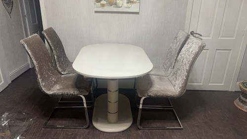 Table and chairs - and,