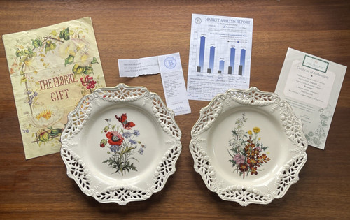 Pair royal creamware - pair,
