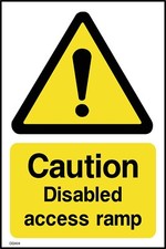 Caution Disabled Access Ramp