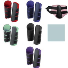 SHIRES EQUESTRIAN PADDED COLOURED NEOPRENE HORSE BRUSHING BOOTS PONY/COB/FULL 