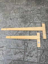 Polished Hardwood T Square made by Blundell Harling for use with Drawing Board