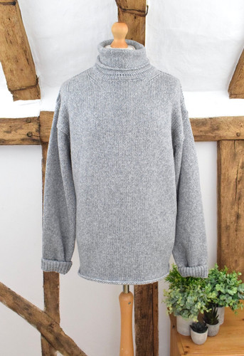 Ten grey marl fisherman roll - c,