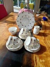21 pc Teaset "Old Royal Bone China,"  manufactured by Sampson Smith Ltd