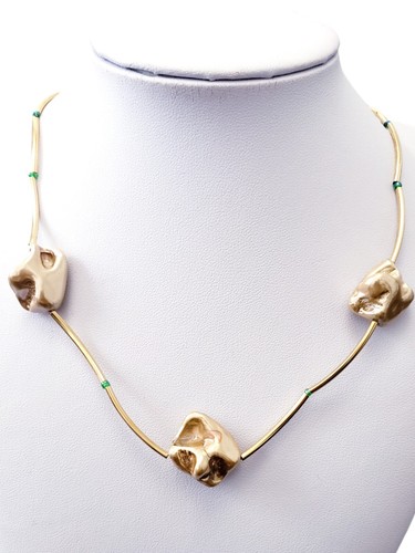 Keshi baroque shell pearl gold - baroque,