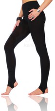 Women's Plain Black Stretchy