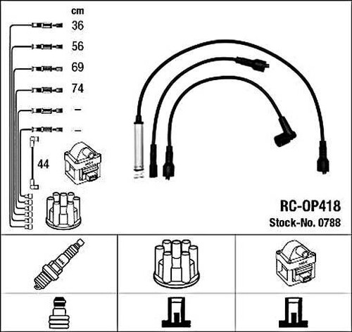Ngk ignition lead set - lead,