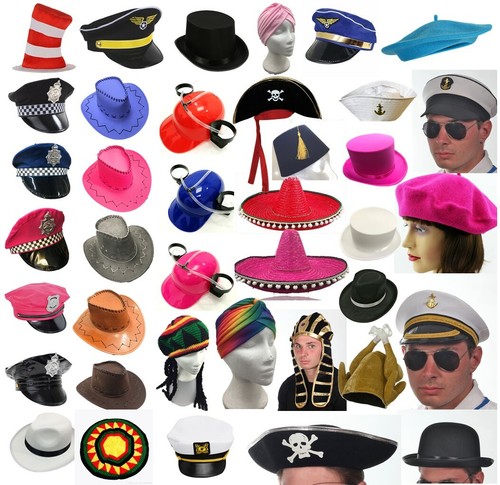 Fancy dress hats cowboy pirate - fancy,
