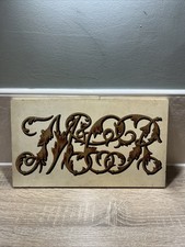 Vintage hand painted MCR? Monogram Railway wooden sign / crest / plaque