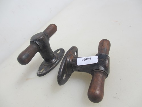 Vintage iron wood lever - vintage,
