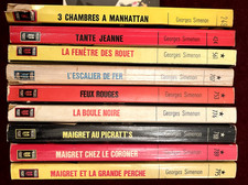 George Simenon - Maigret 9 books in French - bundle