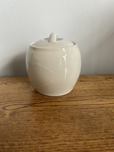 Denby white trace teapot - denby,