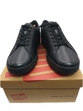 Fitflop Rally Sneaker Womens Ladies All Black Lace Up Trainers NIB Size 3-9