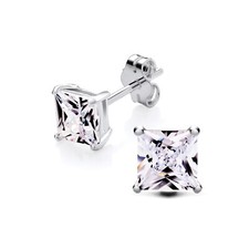 Sterling Silver 4mm Simulated