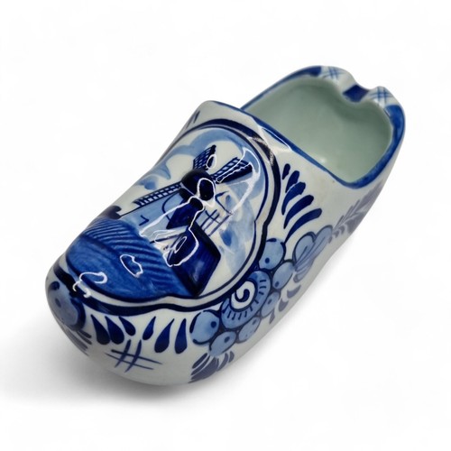 Delft pottery clog ashtray - pottery,