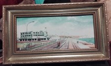 Grand Hotel Sandown Beach Isle of Wight Oil Painting By Dave Thomas Framed