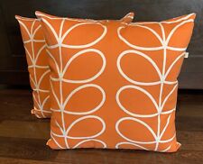 Oral Kiely Papaya Large Stem Fabric Cushion Cover - Handmade - 18” - New