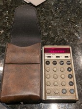 Anita 811 Calculator - Vintage Retro Red LED Calculator Working with Case