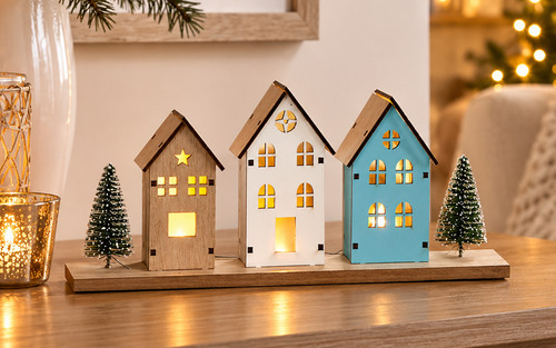Light wooden christmas - light,