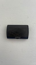 Vintage Bakelite Snuff Box Art Deco Engraved Geometric Design Black