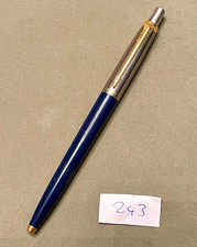 Vintage Parker Jotter, dark Blue, Gold trim, made in the UK 1995