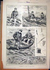 Old Antique Print 1886