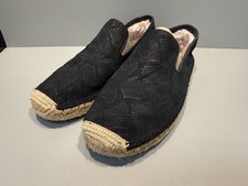 UGG Black Fleece+Leather SANDRINNE  II Snake Espadrille Loafer UK 7. Worn Once. 