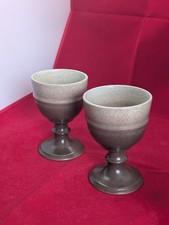 Wine Goblets X2 Stoneware Handmade John Chipperfield pottery Norfolk