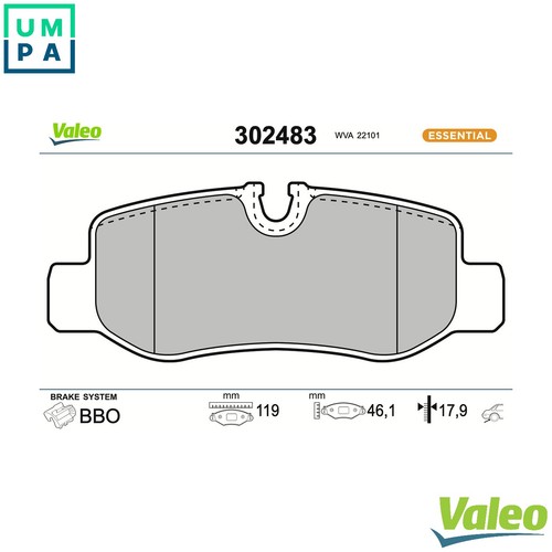 Brake pad set - set, disc