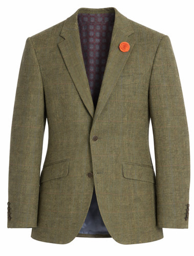 Green check herringbone - check,