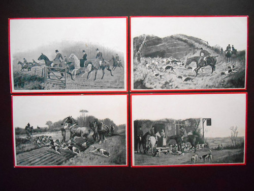 Set fox hunting horses - 6,