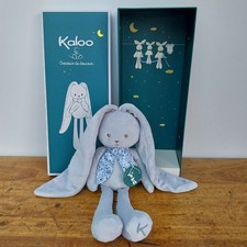 Kaloo Grey Blue Bunny Rabbit Baby Soft Toy Comforter New Boxed BNIB Lapin