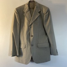 Sovereign Collection Suit 36” Jacket 30” Trousers Wool Blend Grey Smart Formal