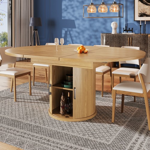 Extendable dining table round - table,
