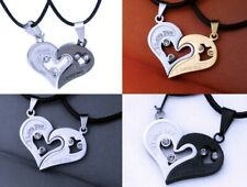 Friendship Split heart necklaces, in 4 colour options each, Best Friend necklace