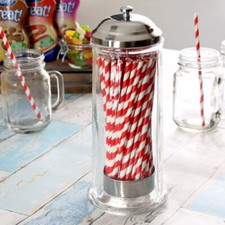 Glass straw dispensers - straw, 12