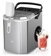 WIE 12kg/24H Ice Maker Stainless Steel Self Cleaning Portable Ice Machine 1.5L