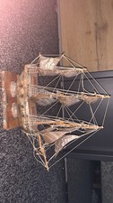 Old Antique Endeavour Ship Made Out Of Pearl Sea Shells Collectors Item