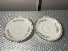 Wedgewood Kutani Crane Pair Small Saucers 14.5cm