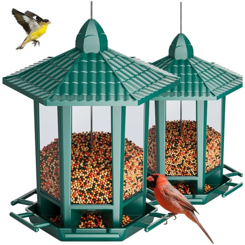 Retro pagoda bird feeder - bird,