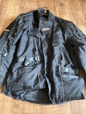 RSR Motor Bike Jacket Size XL Black Plus Helmet and Gloves Size L Motorbike