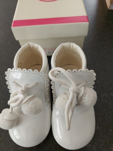 Baby white patent infant shoes - patent,